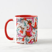 MUG FLORENTINE RENAISSANCE ROUGE FLEURS, FLEURS (Gauche)