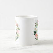 Mug Flores bleues | Monogramme de couronne florale (Centre)