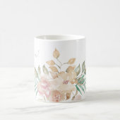 Mug Flores d'aquarelle rustique sur la serveuse de cha (Centre)