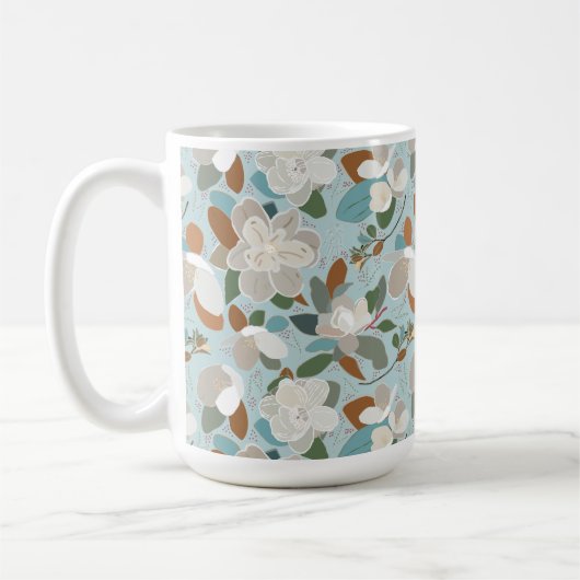 Mug Flores d'hiver gris bleu (Gauche)