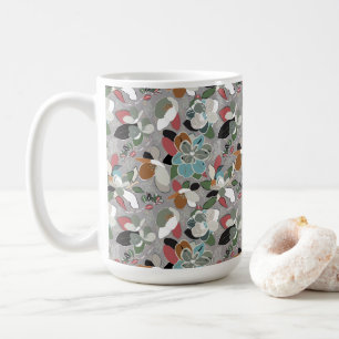 Mug Flores d'hiver gris noir