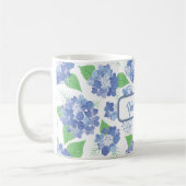 Mug Flores d'hydrangée bleue personnalisée (Gauche)