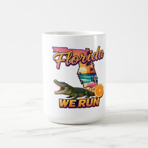 Mug Florida Nous Courons Coucher de Soleil Alligator F