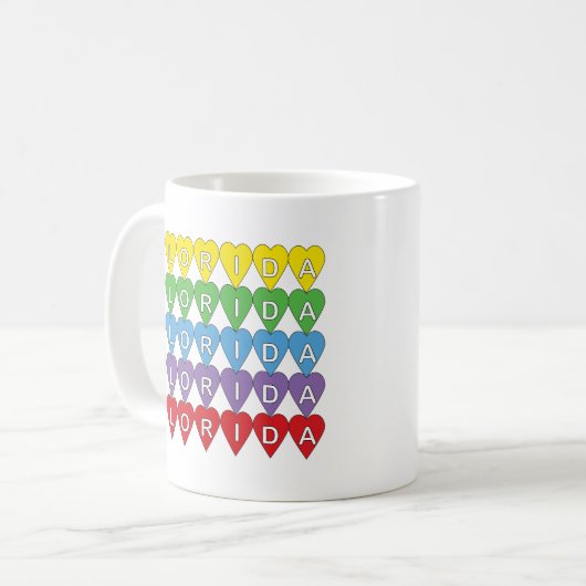 Mug Florida Rainbow Hearts (Devant gauche)