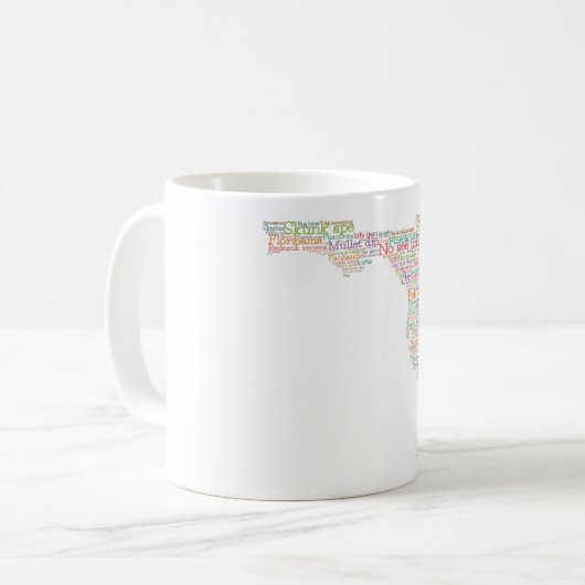Mug Florida USA Slang Word Art Map  (Devant gauche)
