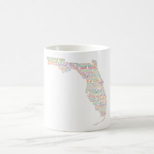 Mug Florida USA Slang Word Art Map 