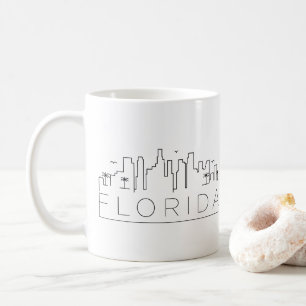 Mug Floride   Ligne Skyline Stylisée Ville