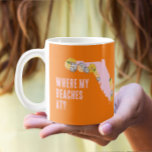 Mug Floride Où Mes Plages Personnalisées<br><div class="desc">Une tasse à café lumineuse et belle pour montrer votre appréciation pour vos demoiselles d'honneur. Ajoutez vos noms de filles à ces tasses pour un cadeau personnalisé intelligent!</div>