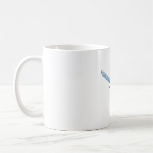 Mug Floride Scrub Jay aquarelle espèces d'oiseaux (Gauche)