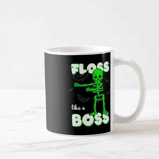 Mug Floss Like A Boss Skeleton Halloween Boys Girls Ki (Droite)
