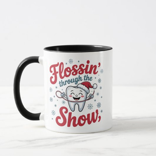 Mug Flossing Thru the Snow Funny Noël Noël (Gauche)