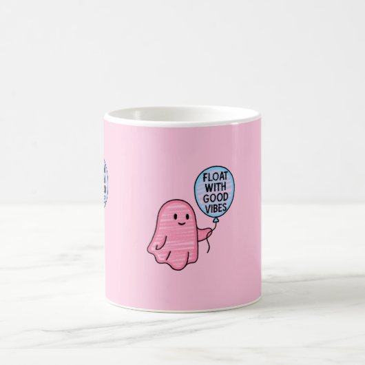 Mug Flotte avec de bonnes vibes joli design boo mignon (Centre)