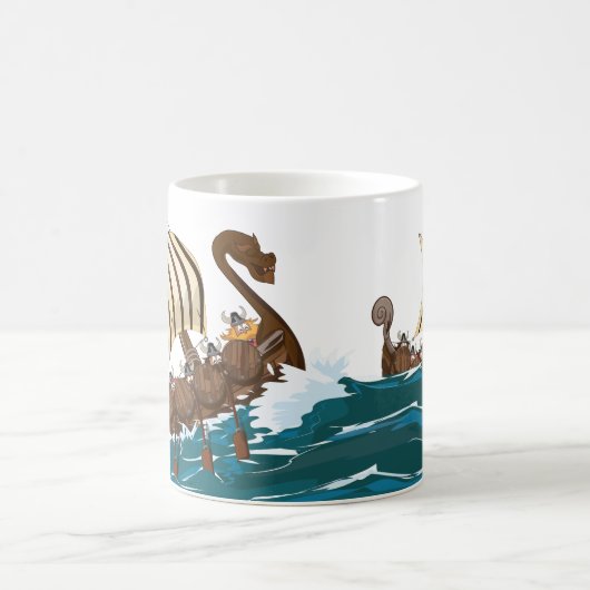 Mug Flotte d'invasion de Vikings de dessin animé (Centre)