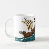 Mug Flotte d'invasion de Vikings de dessin animé (Gauche)