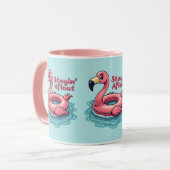 Mug Flotteur Flamant Rétro Été Drôle (Devant gauche)