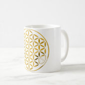 Mug Flower Of Life 1 - Timbre Or (Devant droit)