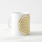 Mug Flower Of Life 1 - Timbre Or (Devant gauche)