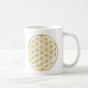 MUG FLOWER OF LIFE GOLD