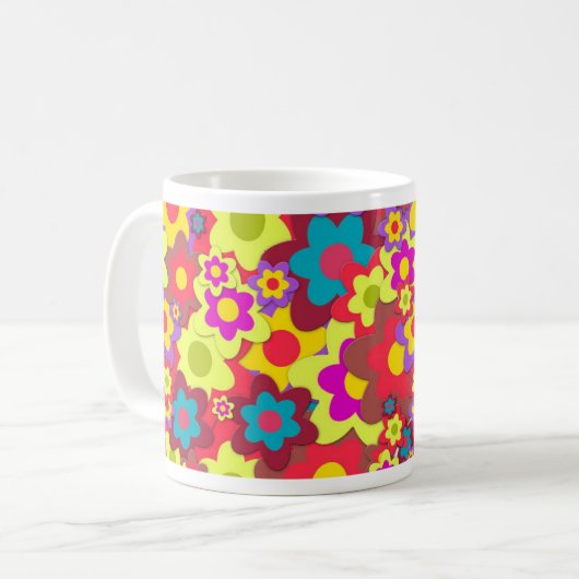 Mug Flower Power 60s hippy (Devant gauche)