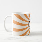 Mug Flower Power avec des rayons orange psychédéliques (Gauche)