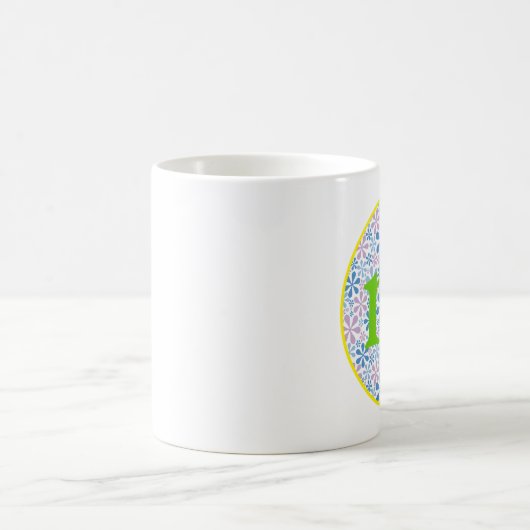 Mug Flower power bleu/vert (Centre)
