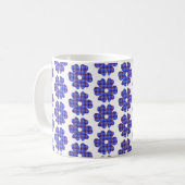 Mug Flower Shape Plaid Blue Cornflower (Devant gauche)