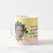 Mug Flower Shape Replaceable Photo Colorful Background (Devant gauche)