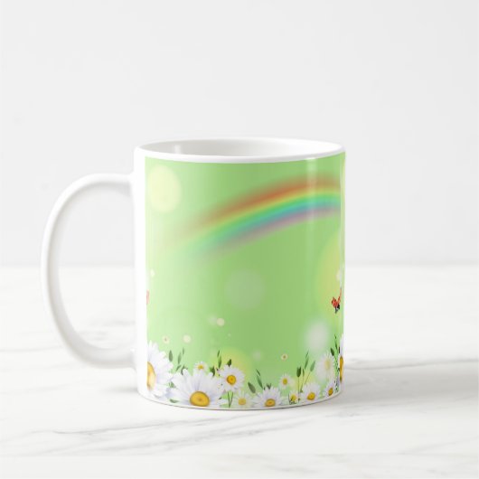Mug flowers and rainbow (Gauche)