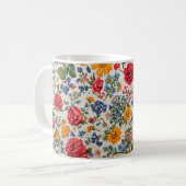 Mug Flowers Everywhere, colorful design, (Devant gauche)