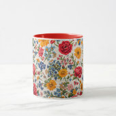 Mug Flowers Everywhere, colorful design, (Centre)