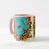 MUG FLOWERS ,HONEY BEE IN BLUE SKY FLORAL BEEKEEPING (Devant gauche)