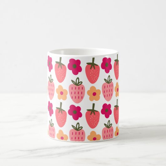 Mug flowers & strawberries (Centre)