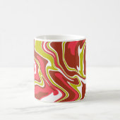 Mug Flowing Color Layers in Red, Olive Green, & White (Centre)