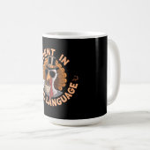 Mug Fluent in Fowl Language Drôle Design pour poulet (Devant droit)