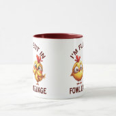 Mug Fluent in Fowl Langue drôle poulet (Centre)