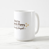 Mug Fluent in Meows & Purrs Funny Cat Lover Gift (Devant droit)