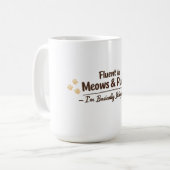 Mug Fluent in Meows & Purrs Funny Cat Lover Gift (Devant gauche)