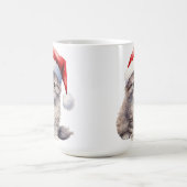 MUG FLUFER CHAT BLANC LONGTEMPS HAÏS AVEC CHAT SANTA (Centre)