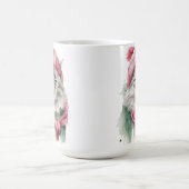 MUG FLUFFER HIVER CHAT VERT & BLEU CASQUETTE ÉCRAN (Centre)