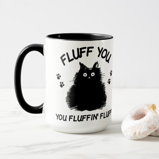 Mug Fluffin Vous Fluffin Fluff Kitty Chat (Avec donut)
