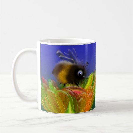 Mug Fluffy bee Invitation (Gauche)