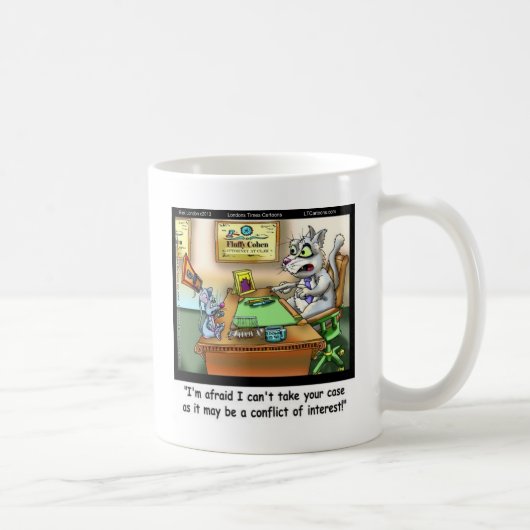 Mug Fluffy Cohen Avocate @Griffe Chat Drôle & Avocat (Droite)