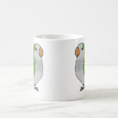 Mug Fluffy gibier green quaker parrot cartoon drawing (Centre)