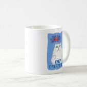 Mug Fluffy Happy Dreaming Sweet Cat Cartoon Art (Devant droit)