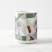Mug Fluffy Koala Green Arrière - plan géométrique (Centre)