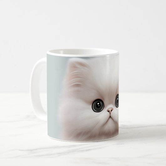 Mug Fluffy Persian Nursery Cat Art (Devant gauche)
