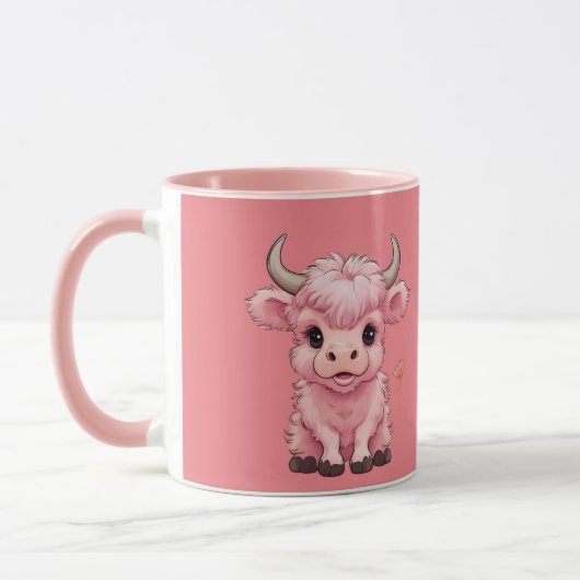 Mug Fluffy Rose Highlands Scottish Cow (Gauche)