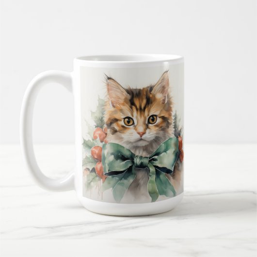 MUG FLUFY VACANCES CALICO CUITTEN AVEC LIT VERT (Gauche)