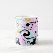 Mug Fluid Art Cotton Bonbon rose, Turquoise, noir et o (Centre)