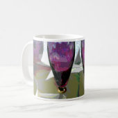 Mug Flûte en verre violet avec ombre (Devant gauche)